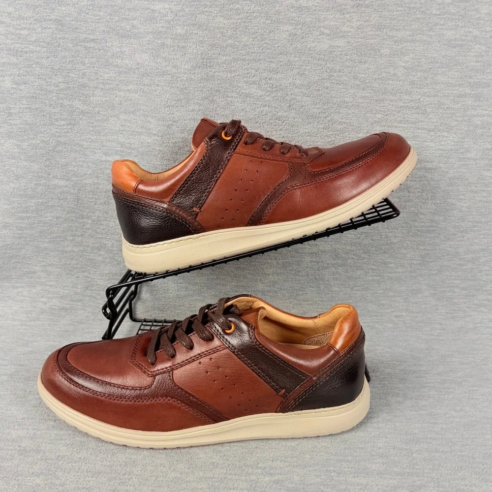 Samuel Hubbard Olema Sneaker Mens 7.5 M Brown Antique Leather Sneakers Lace-Up